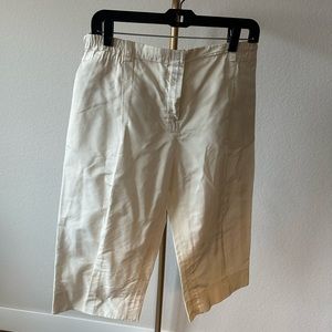 Louis Vuitton White Cream Cargo Capris Long Shorts